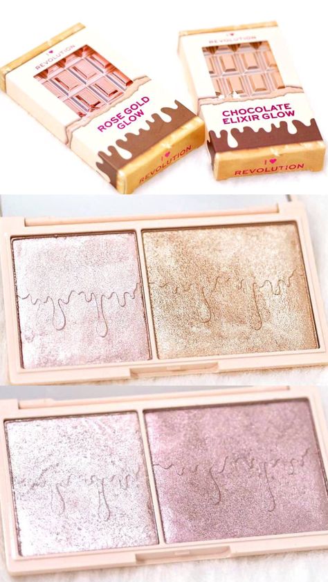 I Heart Revolution Glow Highlighter Palettes Review and Swatches Revolution Makeup, I Heart Revolution, Makeup Revolution Bright Light Highlighter, Revolution Pallete, Revolution Highlighter Palette, Glint Highlighter, Revolution Makeup Palette, Make Up Brush, Makeup Revolution Palette