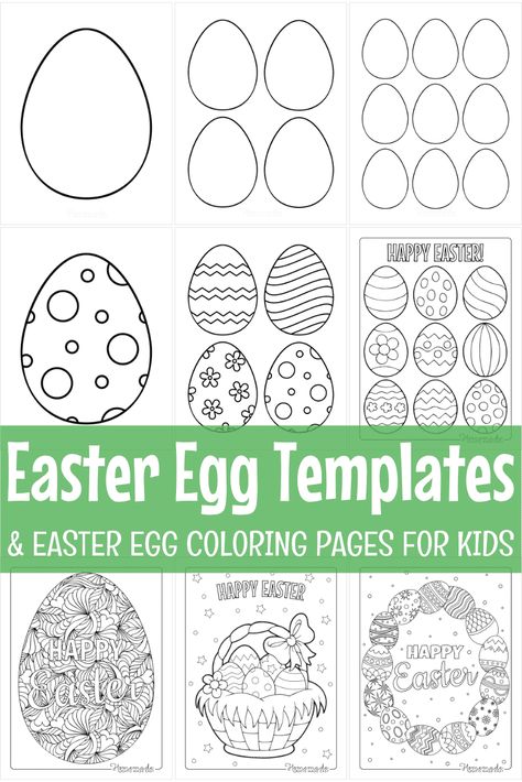 Free Printable Easter Egg Coloring Pages and Templates Easter Eggs Printable Free, Easter Egg Pictures Free Printable, Egg Pattern Printable, Free Easter Egg Printables, Free Printable Easter Pictures, Easter Card Printables Free, Easter Egg Coloring Pages Free Printable, Easter Egg Pattern Printable, Printable Easter Pictures