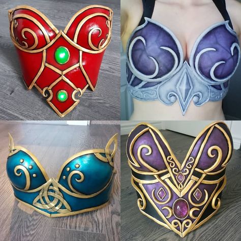 Diy Breastplate, Cardboard Breastplate, Worbla Corset, Foam Breastplate Pattern, Worbla Breastplate, Foam Shoulder Armor Pattern, Breastplate Armor, Corset Ideas, New Cosplay