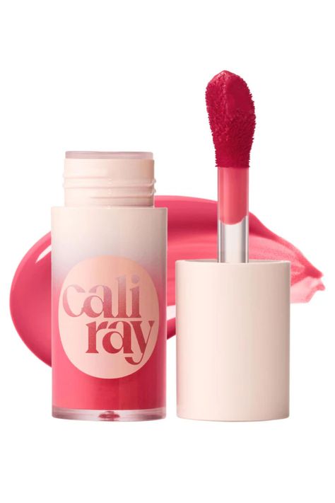 caliray Socal Superbloom Lip + Cheek Tint Soft Stain Blush A clean, long-wear lip + cheek sheer soft stain with hydrating hyaluronic acid glides on for a comfortable, buildable, natural glowy flush of color. Lip Cheek Tint, Beauty Corner, Cheek Tint, Beauty Essentials, Hyaluronic Acid, Blush, Stain, Lips, Beauty