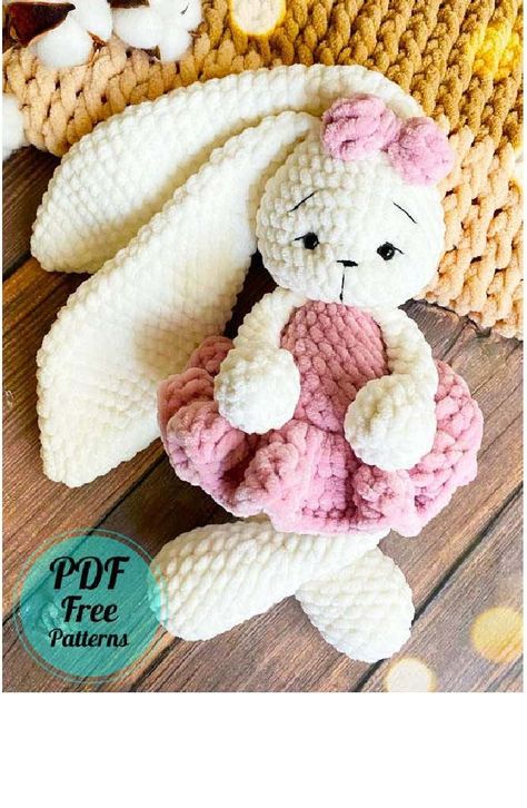 Lovely Plush Bunny Amigurumi Crochet PDF Pattern | PDF | Amigurumi | Crochet Crochet Rabbit Free Pattern, Crochet Toys Free Patterns, Crochet Butterfly Pattern, Crochet Toys Free, Bunny Amigurumi, Crochet Bunny Pattern, Bunny Crochet, Crochet Rabbit, Crochet Animals Free Patterns