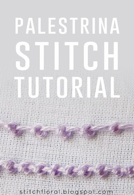 Stitch Floral: Palestrina stitch tutorial Palestrina Stitch, Long And Short Stitch, French Knot Embroidery, Sewing And Embroidery, Herringbone Stitch, Stitch Tutorial, Stitching Techniques, Embroidery Stitches Tutorial, Embroidery Patterns Vintage