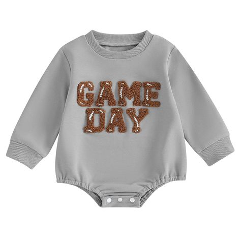 PRICES MAY VARY. Football Baby Outfit -- Keep your baby boy warm and cozy this winter with this 95% cotton, 5% polyester. The material is super soft, breathable, and stretchy, ensuring maximum comfort for your little one.baby football sweatshirt sweatshirt onesie baby girl football Football Clothes for Baby Boy -- Toddler boy game day sweatshirt football fan game day sweatshirt letter print casual pullover graphic top fall winter clothes,baby football outfit,football baby outfit,football outfit Girls Football Outfit, Baby Football Outfit, Baby Football, Fall Bodysuit, Sweatshirt Romper, Football Outfit, Baby Bubble, Football Baby