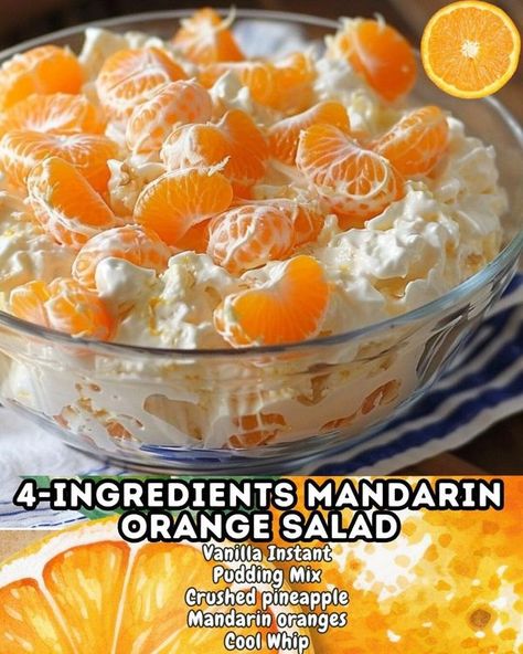 Can Mandarin Oranges, Fruit Fluff, Mandarin Salad, Mandarin Orange Salad, Fluff Salad, Fruit Salad Easy, Ayurvedic Healing, Mandarin Oranges, Jamie Oliver Recipes