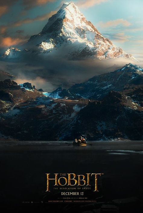 Lonely mountain Hobbit Poster, The Desolation Of Smaug, The Hobbit Movies, Desolation Of Smaug, There And Back Again, Fan Poster, An Unexpected Journey, Bilbo Baggins, Lord Of The Ring