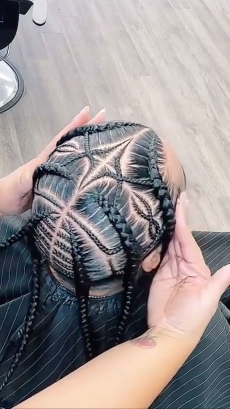 Freestyle Pop Smoke Braids🔥 Like if you would get these done🔥🙌🏽 #braids #manbunbraids #hair #freestyledesign #braidsbychiqui #menbraids #stitchbraids #designs #braidgang #dopebraider #freestylebraids | Freestyle Braider | braidsbychiqui · Original audio Cornrow Parting, Braided Cornrow Hairstyles Natural Hair, Cornrow Patterns, Corn Roll Hair Styles, Freestyle Braids, Boy Braid Styles, Boy Braids, Hairstyles For All Hair Types, Hair Braid Patterns