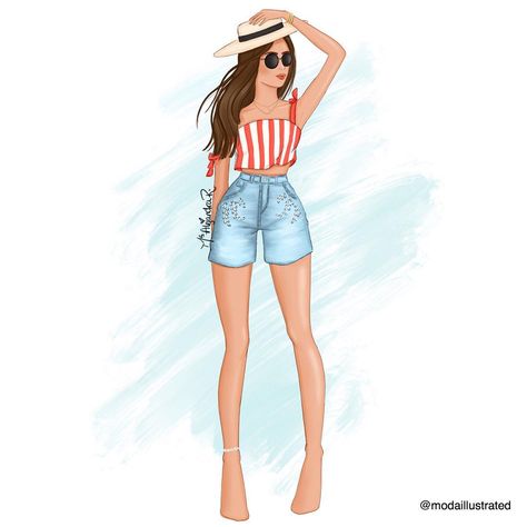 ⚓️ Summer State of Mind ⚓️ What’s your dream Summer destination? . . . #modaillustrated #fashionista #fashionsketch #fashionillustrator… Summer Wear Illustration, Summer Fashion Illustration, Shorts Illustration, Dream Summer, Summer Destinations, Fashion Illustrator, Book Art Drawings, State Of Mind, Endless Summer