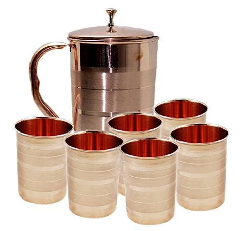 PARIJAT HANDICRAFT Indian Ayurveda Luxury Finished Copper... https://www.amazon.ca/dp/B0796GFZKC/ref=cm_sw_r_pi_dp_U_x_eDdIAbVZ80FK4 Indian Ayurveda, Copper Drinkware, Glasses Cup, Copper Tumblers, Copper Pitcher, Storing Water, Copper Jug, Copper Utensils, Copper Vessel