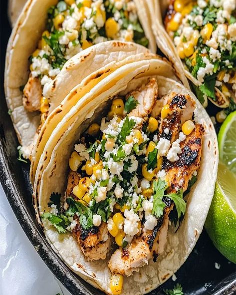 Mexican Street Corn Chicken Tacos - Easy, Flavorful Recipe Mexican Street Corn Chicken Tacos, Sides For Chicken Tacos, Mexican Street Corn Chicken Salad, Street Corn Chicken Tacos, Corn Chicken Tacos, Chicken Street Tacos Recipe, Best Street Tacos, Mexican Street Corn Chicken, Street Corn Chicken