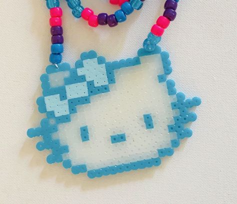 Tokidoki Perler Beads, Matching Pearler Beads, Purple Perler Beads, Rave Perler Pattern, Perler Necklaces, Melty Bead Designs, Perler Designs, Hamma Beads Ideas, Easy Perler Bead Patterns