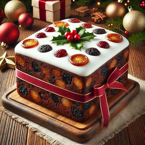 Discover bespoke, high-quality square Christmas cakes in the UK, featuring rich flavors, personalized designs, and dietary-friendly options. Christmas Fruit Cake Designs, Fruit Cake Designs, Christmas Fruitcake, Fruit Cake Recipe Easy, Fruit Cake Design, Christmas Fruit Cake, Sweet Bakes, Fruit Cake Christmas, Fruitcake Recipes