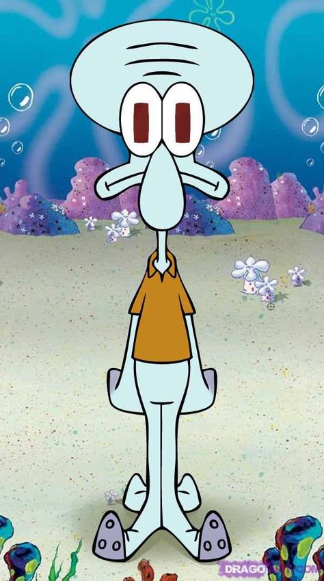 Squidward Kalmar Spongebob, Carlos Bob L'eponge, Squidward Aesthetic, Draw Squidward, Nose Cartoon, Spongebob Drawings, Squidward Tentacles, Spongebob Birthday, Spongebob Wallpaper