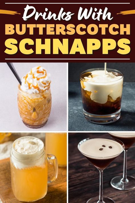 If you’re craving something sweet and boozy, try these easy drinks with butterscotch schnapps. They're super smooth, oh-so-sinful, and perfect for parties. Cocktails With Butterscotch Schnapps, Butterscotch Moonshine Cocktails, Butterscotch Mixed Drinks, Butter Ripple Schnapps Drinks, Butterscotch Schnapps Recipes, Drinks Made With Butterscotch Schnapps, Shots With Butterscotch Schnapps, Butterscotch Rum Drinks, Schnapps Drinks