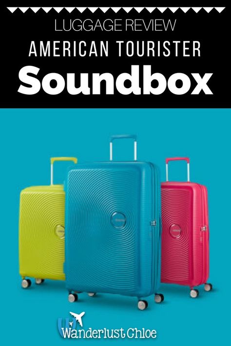 American Tourister Soundbox Suitcase Review. I review the American Tourister Soundbox suitcaset and reveal all about the size, weight, packing options, price and security. https://www.wanderlustchloe.com/american-tourister-soundbox-suitcase-review/ Travel Clothes Summer, Travel Medical Kit, Winter Travel Clothes, American Tourister Luggage, First Aid Kit Travel, Shoes For Travel, Toddler Busy Bags, Lime Bars, Flight Essentials