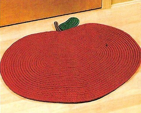 Porch Mudroom, Apple Items, Shaped Rugs, Apple Kitchen, Kitchen Shapes, Apple Kitchen Decor, Tile Brick, Fruit Kitchen, Kitchen Rugs Washable