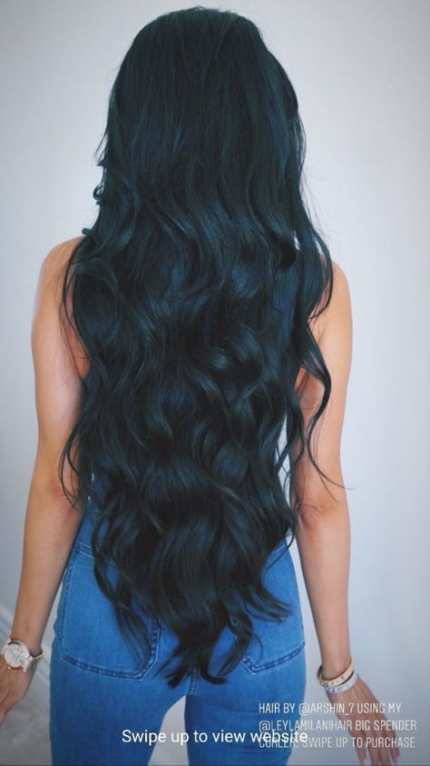 Royal Blue Hair, Black Wavy Hair, Long Silky Hair, Jet Black Hair, Long Dark Hair, Long Black Hair, Combo Kit, Long Wavy Hair, Beautiful Long Hair