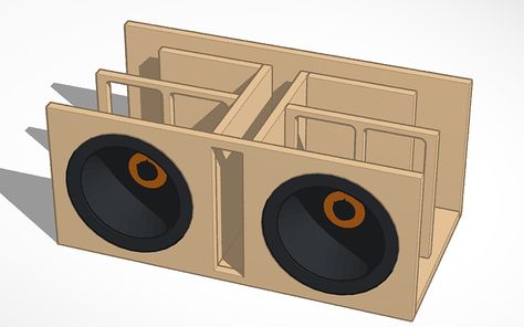 Dual JBL S2/Club 1024 L-Ported Subwoofer Box - FINAL Jbl Subwoofer, Subwoofer Box Design, Speaker Box Design, Subwoofer Box, Speaker Box, Box Design, 3d Design, Speaker, Created By