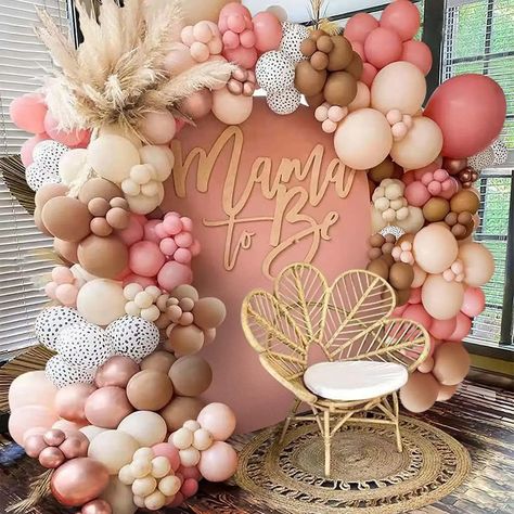 Whether you are planning a baby shower girl or boy celebration, or a gender neutral baby shower, these top 10 best baby shower decorations are perfect for any type of baby shower party! #babyshowerdecorationsideas #bestbabyshowerdecorations Baby Shower Balloons Girl, Brown Baby Shower Ideas, Boho Balloons, Baby Shower Theme Decorations, Butterfly Baby Shower, Dusty Rose Pink, Baby Shower Inspiration, Shower Bebe, Gold Baby Showers