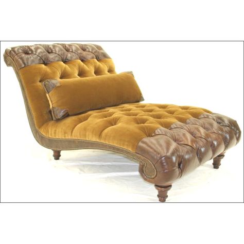 Old Hickory Tannery Tufted Chaise Lounge | Perigold Living Room Chaise, Tufted Chaise Lounge, Old Hickory Tannery, Windsor Chairs, Chairs Office, Leather Chaise, Old Hickory, Leather Sofas, Chaise Lounges