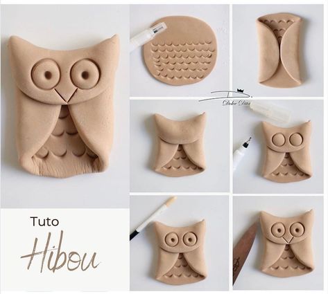 Clay Owls For Kids, Modelling Clay Ideas For Kids, Model Magic Projects, Handmade Clay Ideas, Clay Projects For Kids, Crafts Clay, Clay Owl, Kids Clay, Beginner Pottery