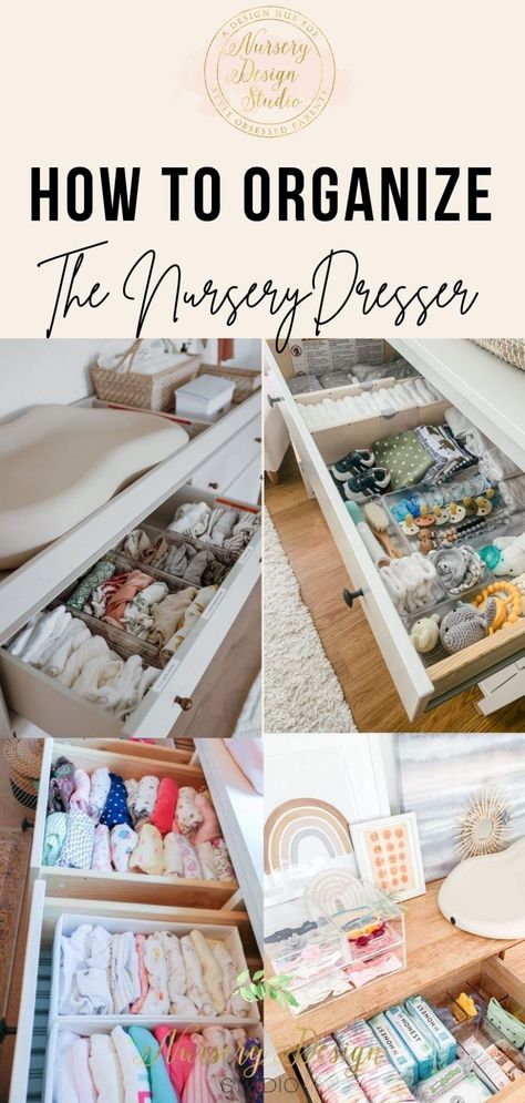 how to organize the nursery dresser (6) Dresser Baby Changing Table, Baby Drawer Organization, Baby Changing Table Dresser, Nursery Storage Ideas, Nursery Drawer Organization, Folding Baby Clothes, Baby Dresser Organization, Nursery Organization Ideas, Nursery Dresser Organization