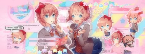 Ddlc Twitter Header, Ddlc Discord Banner, Doki Doki Literature Club Banner, Ddlc Header, Sayori Banner, Kawaiicore Banner, Ddlc Banner, Sayori Ddlc, Cute Headers