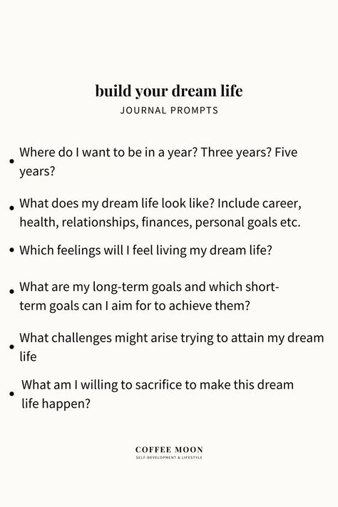 Living Up To Your Full Potential, Recalling Your Energy, Dream Life Checklist, Make A Name For Yourself, How To Start Living, Dream Life Prompts, Journal Prompts Dream Life, Amie Core, Dream Life Journal