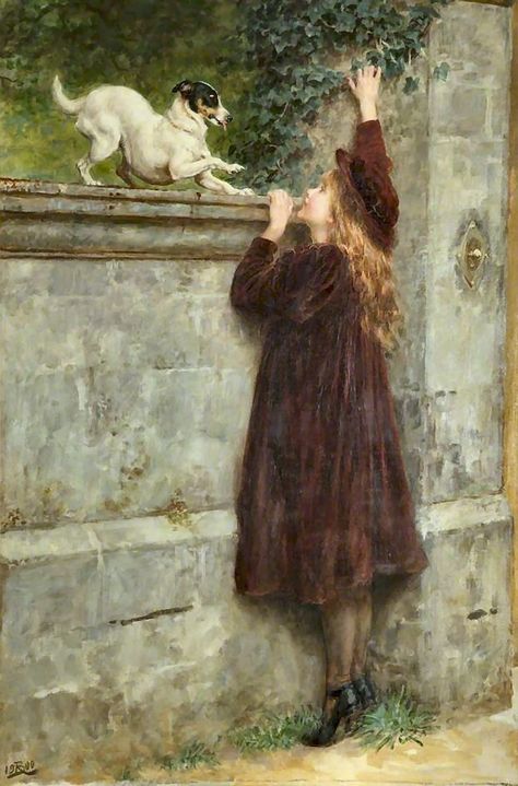 Briton Riviere, Walker Art, Pastel Portraits, Classic Paintings, Paintings I Love, Art Uk, Oil Painting Reproductions, Victorian Art, Romantic Art