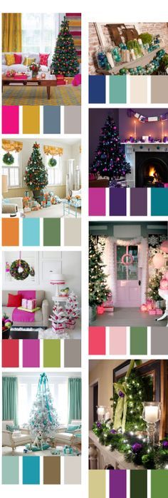 non traditional christmas color palettes Christmas Decoration Color Schemes, Non Traditional Christmas Color Palette, Non Traditional Christmas Colors, Christmas Color Schemes, Tree Colour, Bracelets Inspiration, Christmas Palette, Christmas Colour Schemes, Christmas Color Palette