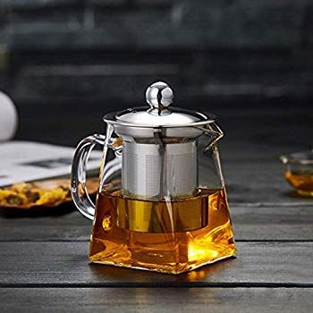 lujiaoshout Clear High Borosilicate Glass Tea Pot with Removable Stainless Steel Infuser Heat Resistant Loose Leaf Teapot Microwavable and Stovetop Safe Tea Set: Amazon.co.uk: Kitchen & Home Glass Tea Set, Tea Brewer, Glass Filter, Tea Pitcher, Tea Maker, Glass Teapot, Heat Resistant Glass, Pyrex Glass, Tee Set