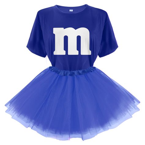 PRICES MAY VARY. Halloween Funny Costume Set:Our Halloween Costume includes 1 piece of Letter M colourful t-shirt,1 pieces of tutu skirts with the same color which is a playful and eye-catching outfit that is sure to make you stand out at any party or event. If You Want Cool Halloween Costumes That Are a Real Blast, This Cosplay Costume Can Be Played Funny. Soft Fabric: Made of high quality cotton fabric, this shirt is durable for many holidays.Skin friendly, soft and and comfortable to wear. Mu Blue Skirt Halloween Costume, Mnm Halloween Costume, M And M Costume, Tutu Halloween Costumes, M M Halloween Costume, Mm Costume, M&m Halloween Costume, M&m Costume, Christmas Party Costume