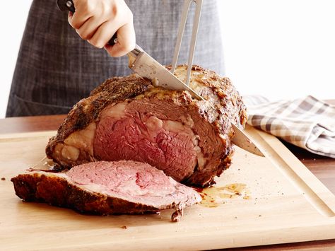 How to Make a Perfect Prime Rib Roast : Food Network - FoodNetwork.com Boneless Prime Rib Roast, Prime Rib Roast Recipe, Rib Roast Recipe, Standing Rib Roast, Rib Recipe, Prime Rib Recipe, Prime Rib Roast, Roast Recipe, Rib Roast