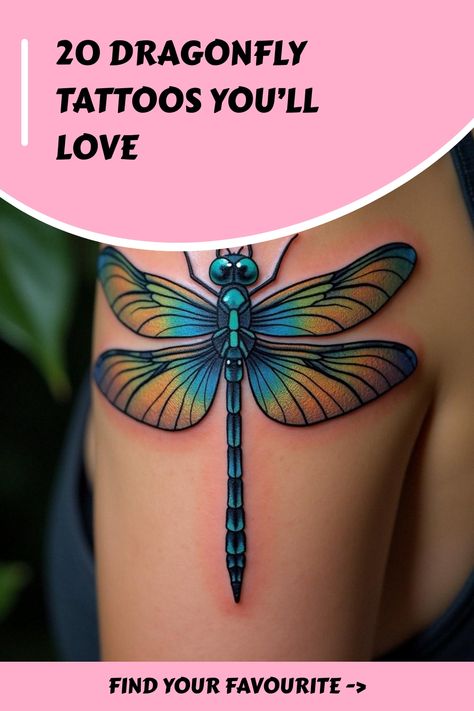 20 Dragonfly Tattoos You’ll Love Colourful Dragonfly Tattoo, Whimsical Dragonfly Tattoo, Three Dragonfly Tattoo, 3 Dragonfly Tattoo, Dragonfly Arm Tattoo, Small Dragonfly Tattoo For Women, Dragonfly Wrist Tattoo, Realistic Dragonfly Tattoo, Dragonfly Tattoo Color