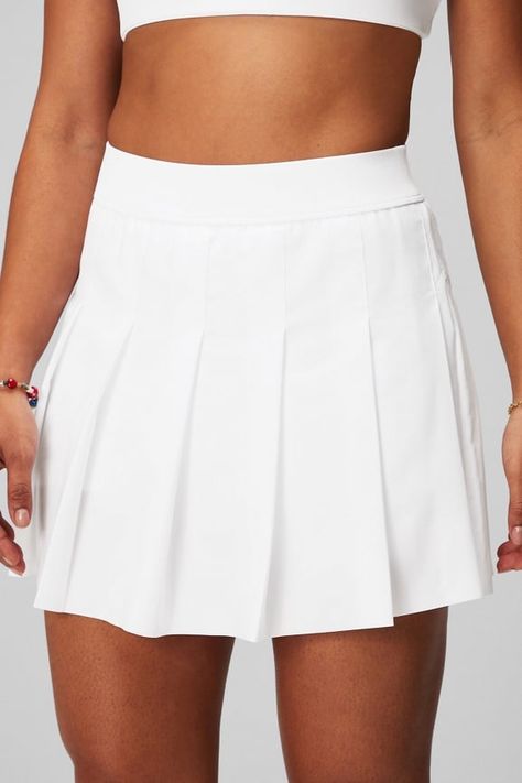 Pleated Skirt With Built-In Short White Pleated Tennis Skirt, Female Activewear, White Skort, White Pleated Skirt, Pleated Tennis Skirt, Flounce Skirt, Micro Skirt, Workout Stuff, Golf Skirts