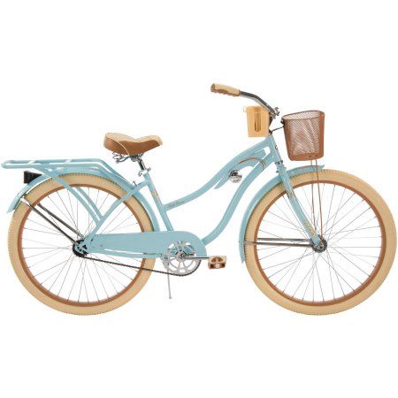 26" Huffy Ladies' Nel Lusso Cruiser Bike, Blue Blue Bicycle, Bike With Basket, Cruiser Bikes, Beach Cruisers, Beach Bicycle, Beach Cruiser Bike, Beach Cruiser Bikes, Cruiser Bicycle, Cool Bike Accessories