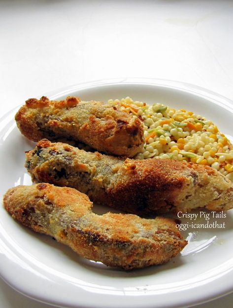 Crispy Pig Tails ~ I Can Do That! Pig Feet Recipe, Crispy Pata, Pork Leg, Pig Tails, Dry Bread, Southern Recipes Soul Food, Red Quinoa, How To Cook Pork, Filipino Dishes