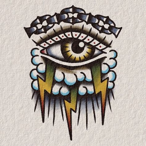 Eye Of The Storm Tattoo Traditional, Eye Of The Storm Tattoo, Magikarp Tattoo, Mexican Traditional Tattoo, Traditional Tattoo Eye, Tato Irezumi, Traditional Tattoo Drawings, Traditional Hand Tattoo, Eyeball Tattoo