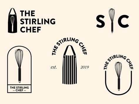 The stirling chef branding by Toni Sorrentino Private Chef Branding, Chef Logo Design, Personal Chef Branding, Cooking Logo Design, Chef Branding, Chef Logo Design Ideas, Kitchen Branding, Cooking Logo, Chef Party