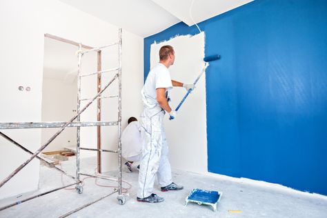 Why Do Painters Wear White? Find out the answer here! Paint Mistakes, Top Paintings, House Painter, Drywall Repair, Bob Vila, Painter And Decorator, Paint Buckets, Basement Walls, Professional Painters