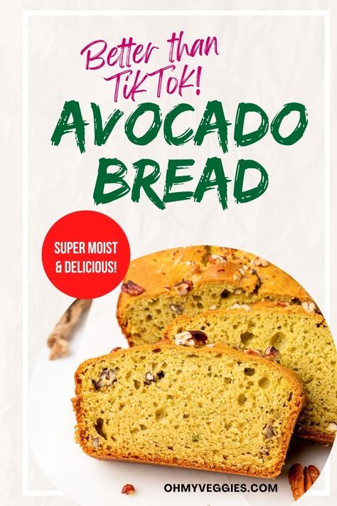 This easy Avocado Bread recipe is healthy and nutritious, super moist and delicious. The perfect way to use up ripe avocados!