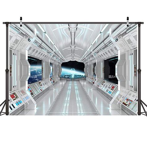 AmazonSmile : LYWYGG 7x5ft Vinyl Spaceship Interior Background Futuristic Science Fiction Photography Backdrops Spacecraft Cabin Photo Shoot Studio Props Astronomy Universe Galaxy Outer Space Station CP-360705 : Camera & Photo Spaceship Hallway, Futuristic Photography, Spaceship Corridor, Spaceship Design Interior, Sci Fi Office Concept Art, Futuristic Space Station Interior, Space Station Interior, Iss Space Station Interior, Spaceship Interior