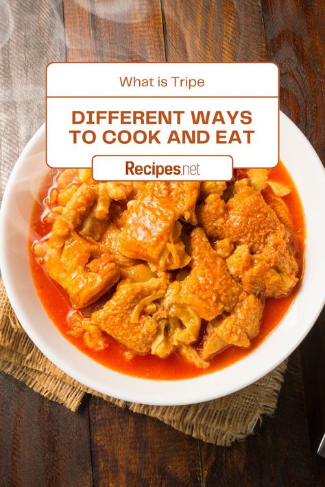 Whip up comfort food with our tripe recipes! Learn what is tripe and the different ways to cook and eat it, from tripe and trotters curry to tripe tacos and tripe bambu. Perfect for food lovers and those craving yummy exotic food, explore creative food ideas with innards that are meals high in protein. Indulge in comforting comfort food recipes that highlight the versatility of tripe, offering delicious and satisfying dishes. Swing by Recipes.net for more information. Meals High In Protein, Creative Food Ideas, Tripe Recipes, Comfort Food Appetizers, Beef Tripe, Dishes To Make, Recipes Learn, Hearty Comfort Food, Comfort Food Recipes