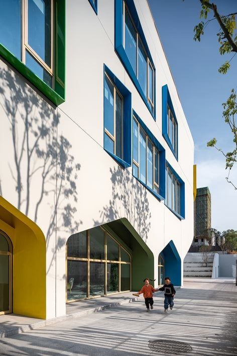 Preschool Exterior Design, Integrated Architecture, Recess Activities, Gaming Center, Arch Architecture, Construction Area, Outdoor Park, Childcare Center, Spaceship Design