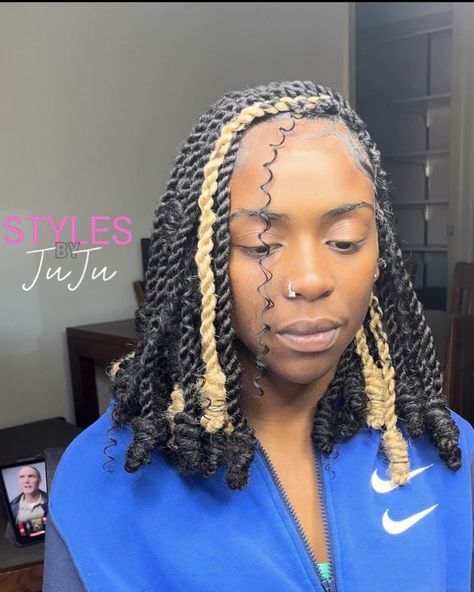 Colored Marley Twists, Marly Twist, Invisible Locs, Bts Hairstyle, Fake Nails Designs, Twist Braid, Marley Twists, Weave Styles, Pretty Braided Hairstyles