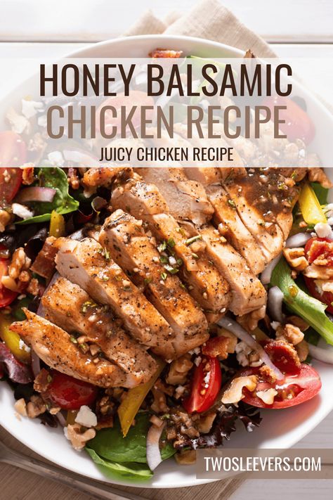 Honey Balsamic Chicken Recipe | Chicken With Balsamic Glaze Chicken With Balsamic Vinegar, Recipes Using Balsamic Glaze, Chicken With Balsamic Glaze, Chicken Recipes Juicy, Balsamic Chicken Recipe, Signature Recipes, Honey Balsamic Chicken, Balsamic Chicken Recipes, Balsamic Glazed Chicken