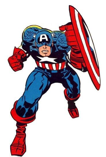 Jack Kirby. More Cartoon Captain America, Superhero Captain America, Harley Quinn Joker, Captain America Art, Wrap Rolls, Jack Kirby Art, Captain America Comic, Univers Marvel, Kirby Art