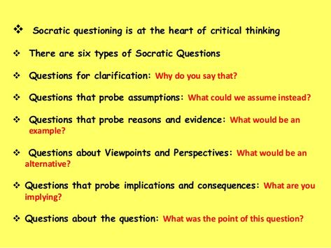 socratic questioning | Socratic circle and how it can be used The Socratic Method, Socratic Questioning Therapy, Socratic Questioning, Socratic Method, Logic And Critical Thinking, 6th Grade Social Studies, Reflective Practice, Cognitive Therapy, Values Education