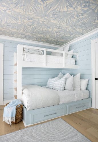 kelliboydphotography0002 (1) (1) Hacks For Small Apartments, Blue Shiplap, Grey Boys Rooms, Shiplap Trim, Bunk Room Ideas, Beach House Room, Blue Drawers, Blue Laundry Rooms, Bedroom Stools