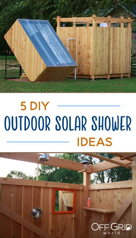 5 DIY outdoor solar shower ideas Solar Shower Diy, Camping Shower Ideas, Diy Outdoor Shower Ideas, Outdoor Solar Shower, Outdoor Camping Shower, Outdoor Shower Ideas, Outside Showers, Outdoor Shower Diy, Solar Shower