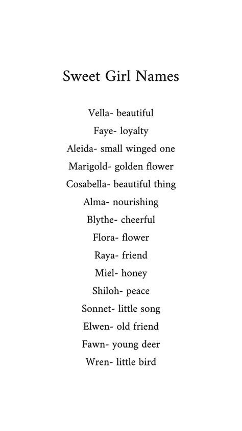 Diffrent Aesthics Names, Cottage Core Names List, Pretty Feminine Names, Ethereal Name Ideas, Mythical Names Goddesses, Nature Last Names, Organization Names Ideas, Cute Names With Meanings, Fairy Names Ideas